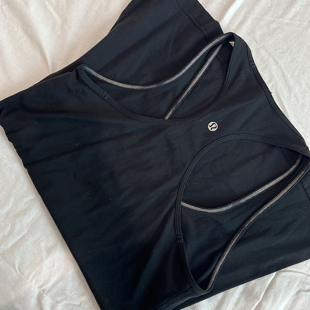 lulu lemon black workout tank